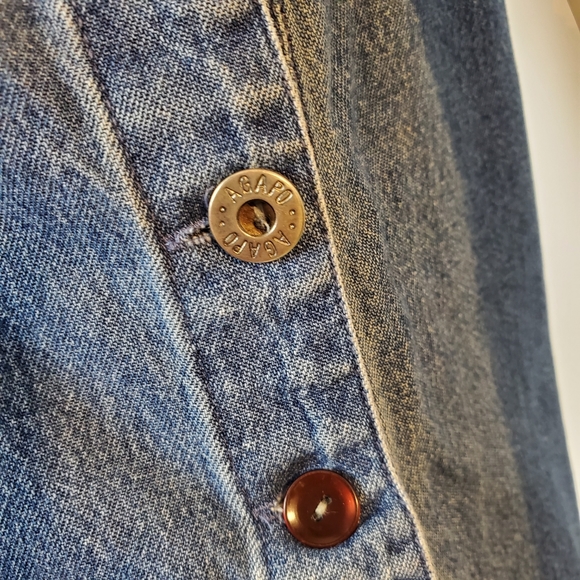 SOLD Vtg denim over-all dress - Picture 5 of 15